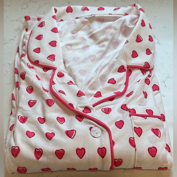 Other - Pink heart pj set size Medium